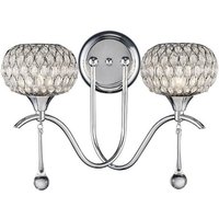 Inspired Diyas - Chelsie - Wandleuchte 2 Licht poliert, Klarglas Inspired Diyas - Chelsie - Wandleuchte 2 Licht poliert, Klarglas von DIYAS