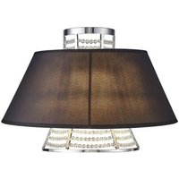 Inspired Diyas - Davina - Wandleuchte mit schwarzem Schirm 2 Licht poliert Chrom, Kristall Inspired Diyas - Davina - Wandleuchte mit schwarzem Schirm 2 Licht poliert Chrom, Kristall von DIYAS