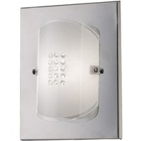 Inspired Diyas - Starlis - Flush Wandleuchte geschaltet 1 Licht poliert Chrom, Glas, Kristall Inspired Diyas - Starlis - Flush Wandleuchte geschaltet 1 Licht poliert Chrom, Glas, Kristall von DIYAS