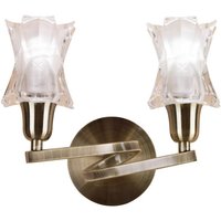 Inspired Mantra Alaska Wandleuchte mit Schalter, 2 Lichter, L1/SGU10, Messing antik, Kompaktleuchtstofflampen im Lieferumfang enthalten Inspired Mantra Alaska Wandleuchte mit Schalter, 2 Lichter, L1/SGU10, Messing antik, Kompaktleuchtstofflampen im Lieferumfang enthalten von DIYAS