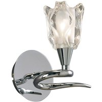 Inspired Mantra Amel Wandleuchte mit Schalter, 1 Licht, L1/SGU10, poliertes Chrom, Kompaktleuchtstofflampen im Lieferumfang enthalten Inspired Mantra Amel Wandleuchte mit Schalter, 1 Licht, L1/SGU10, poliertes Chrom, Kompaktleuchtstofflampen im Lieferumfang enthalten von DIYAS