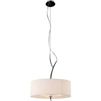 Inspired Mantra - Eve - Deckenanhänger 3 Light E27, Chrom poliert mit weißem Rundschirm Inspired Mantra - Eve - Deckenanhänger 3 Light E27, Chrom poliert mit weißem Rundschirm von DIYAS