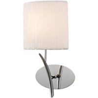 Inspired Mantra - Eve - Wandleuchte geschaltet 1 Licht E27, Chrom poliert mit weißem ovalem Schirm Inspired Mantra - Eve - Wandleuchte geschaltet 1 Licht E27, Chrom poliert mit weißem ovalem Schirm von DIYAS