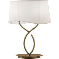 Inspired Mantra Fusion Ninette Ninette Tischlampe, 2-flammig, E14, groß, antikes Messing mit elfenbeinweißem Schirm Inspired Mantra Fusion Ninette Ninette Tischlampe, 2-flammig, E14, groß, antikes Messing mit elfenbeinweißem Schirm von DIYAS