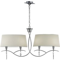 Inspired Mantra - Mara - Deckenanhänger 2 Arm 4 Light E14, Chrom poliert mit elfenbeinweißen Farbtönen Inspired Mantra - Mara - Deckenanhänger 2 Arm 4 Light E14, Chrom poliert mit elfenbeinweißen Farbtönen von DIYAS