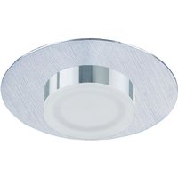 Inspired Mantra Marcel Einbauleuchte, 4 W, LED, rund, 3000 K, IP44, 360 lm, satiniertes Aluminium/mattiertes Acryl/Chrom, Ausschnitt: 70 mm, von DIYAS