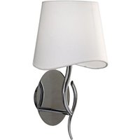 Inspired Mantra - Ninette - Wandleuchte geschaltet 1 Licht E14, poliertes Chrom mit elfenbeinweißem Schirm Inspired Mantra - Ninette - Wandleuchte geschaltet 1 Licht E14, poliertes Chrom mit elfenbeinweißem Schirm von DIYAS