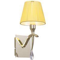 Inspired Mantra - Siena PB - Wandleuchte geschaltet 1 Licht E14, poliertes Messing mit Amber Cream Shade und klarem Kristall Inspired Mantra - Siena PB - Wandleuchte geschaltet 1 Licht E14, poliertes Messing mit Amber Cream Shade und klarem Kristall von DIYAS