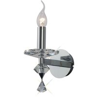 Inspired Renzo Wandleuchte mit Schalter E14, poliertes Chrom/Kristall Inspired Renzo Wandleuchte mit Schalter E14, poliertes Chrom/Kristall von DIYAS