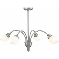 Inspired Rimini Pendelleuchte, 4-flammig, G9, satiniertes Chrom Inspired Rimini Pendelleuchte, 4-flammig, G9, satiniertes Chrom von DIYAS
