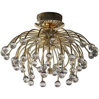 Inspired Xeena Deckenleuchte mit 10 Leuchten, G4, französisches Gold/Kristall, nicht kompatibel mit LED/CFL Inspired Xeena Deckenleuchte mit 10 Leuchten, G4, französisches Gold/Kristall, nicht kompatibel mit LED/CFL von DIYAS