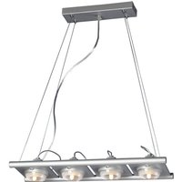 Rechteckige Pendelleuchte 4-flammig G9 Silbergrau Rechteckige Pendelleuchte 4-flammig G9 Silbergrau von DIYAS