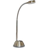 Tobias Tischleuchte, 1 Licht, 3 W LED, 3000 K, 300 lm, satiniertes Nickel/mattiertes Acryl/poliertes Chrom, 3 Jahre Garantie Tobias Tischleuchte, 1 Licht, 3 W LED, 3000 K, 300 lm, satiniertes Nickel/mattiertes Acryl/poliertes Chrom, 3 Jahre Garantie von DIYAS