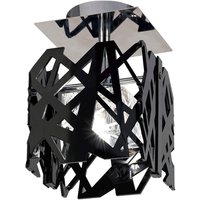 Tokio Square Decke 1 Licht G9, Schwarz glänzend/Chrom poliert von DIYAS