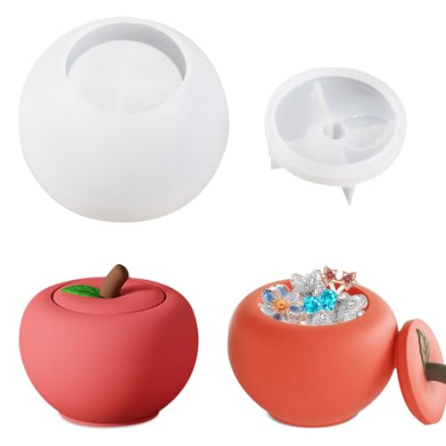 DIYBravo Epoxidharz Silikonform Apfel Dose mit Deckel Schale Kerzenhalter Resin Form Behälter Gießform Harz Form Vorratsdosen Weihnachten Aufbewahrungsbox Form DIYBravo Epoxidharz Silikonform Apfel Dose mit Deckel Schale Kerzenhalter Resin Form Behälter Gießform Harz Form Vorratsdosen Weihnachten Aufbewahrungsbox Form von DIYBravo