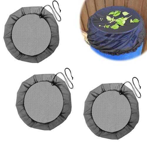DIYCUT 3 Stück Schwarz Regentonnen Netz, 60cm Regentonnen-Schutznetz, Polyester Schutznetz für Regentonne, Geeignet für 50 cm Eimeröffnung, Geeignet für Balkone, Hinterhöfe, Rasenflächen DIYCUT 3 Stück Schwarz Regentonnen Netz, 60cm Regentonnen-Schutznetz, Polyester Schutznetz für Regentonne, Geeignet für 50 cm Eimeröffnung, Geeignet für Balkone, Hinterhöfe, Rasenflächen von DIYCUT