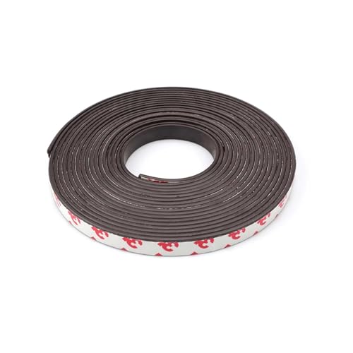 DIYCUT Magnetband 5M x 1CM, Magnet Klebeband, Selbstklebend Magnetklebeband, Selbstklebendes Magnetklebeband mit Anisotropem Material Schneidbar, für Whiteboard, Küchenorganisation, Schule & Büro von DIYCUT