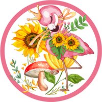 Flamingo Mit Sonnenblumen Kranz Schild, Strand, Strandhaus, Natur Tiere, Wandbehang, Schild Und Befestigung von DIYCraftsWithFriends