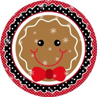 Lebkuchen Gesicht Kranz Zeichen, Weihnachtskranz Zeichen, Lebkuchenmädchen, Metall Zeichen, Rundes Zeichen, Schilder Für Kränze von DIYCraftsWithFriends