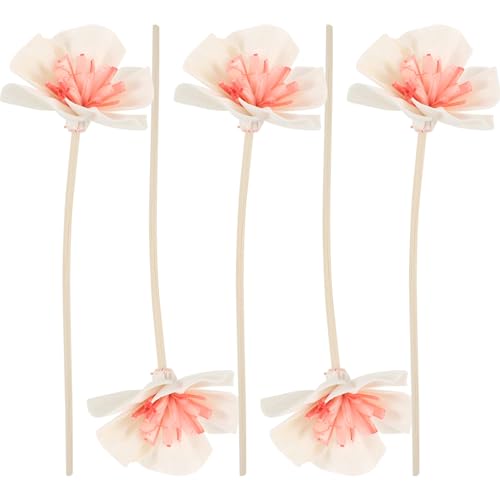 5 Stück Tongcaohua-Zubehör Aroma-Diffusor Blumenvasen Diffusor Holzstab-Diffusor Blumen-Aroma Blumen-Stick Aroma-Sticks Austauschbarer Diffusor Schilf Blumen-Diffusoren von DIYEAH