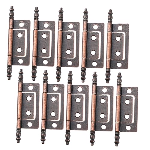 DIYEAH Crown Scharniere 10 Stück für Schranktüren Verzinktes Eisen Robust ohne Einsteckschloss für Holztüren und Möbel 51x21mm von DIYEAH