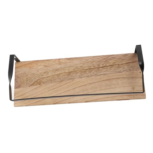 DIYEAH 1 Satz Badezimmer Regal Doppeltes Wandregal Holz für Handtücher Floating Shelf Organizer für Bad Dekoratives Wandregal Vielseitiger Towel Rack für Badezimmer von DIYEAH