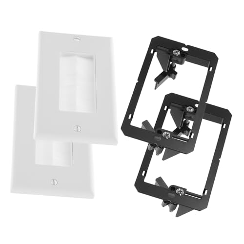 DIYEAH 1 Satz Bürstenleiste Wandloch Abdeckplatte Lichtschalter Wandplatte Bürsten Wandplatte Kabeldurchführung Bürstentülle Für Kabel Schalterplatte Wandkabeldurchführung Weiß Abs von DIYEAH