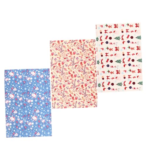 DIYEAH 1 Satz DIY-Accessoires Aus Weihnachtlichem Pu-Leder Weihnachten Stoff Mit Weihnachtsmotiven Für Ohrringe Bettwäsche Kunstleder 3 Stück DIYEAH 1 Satz DIY-Accessoires Aus Weihnachtlichem Pu-Leder Weihnachten Stoff Mit Weihnachtsmotiven Für Ohrringe Bettwäsche Kunstleder 3 Stück von DIYEAH
