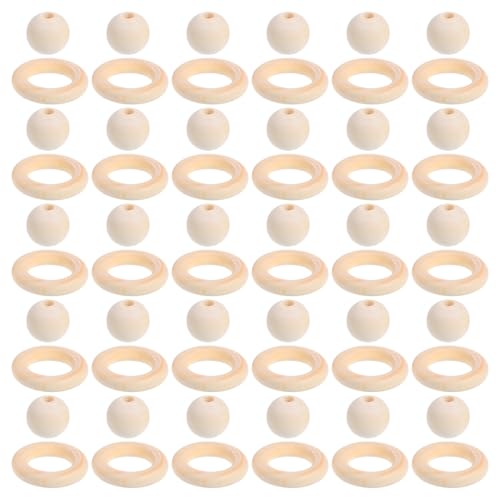 DIYEAH 1 Set Makramee-Zubehör: Set aus unbehandelten Naturholzperlen und -ringen – Holzkreise und Abstandsperlen für die Herstellung von DIY-Schmuck, Kranz-Reifen, Makramee DIYEAH 1 Set Makramee-Zubehör: Set aus unbehandelten Naturholzperlen und -ringen – Holzkreise und Abstandsperlen für die Herstellung von DIY-Schmuck, Kranz-Reifen, Makramee von DIYEAH