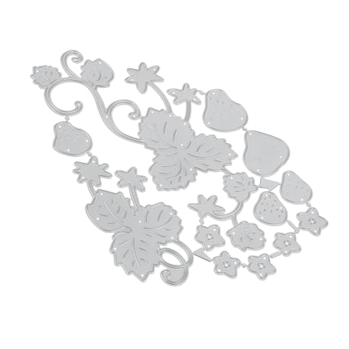DIYEAH 1 Stück schneidemesserform selber Machen Album Ausgeschnitten Etikett sterben papiercuter Messer waschbare DIY-Scrapbooking-Tool Erdbeerschneidewerkzeug Kohlenstoffstahl Silver von DIYEAH
