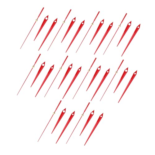 DIYEAH 10 Sätze Teiliges Metall Uhrzeiger in Klassischem Rot Langlebige Aluminium Clock Hands Geräuschlose Zeigern Ersatzteile für DIY Wanduhren Einfache Montage Präzise von DIYEAH