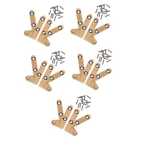 DIYEAH 10 Stck. Teiliges Türscharnier aus Massivem Messing Unsichtbare Drehachse Geräuscharm und Verschleißfest Geeignet für Geheime Türen und Möbel Langlebige Türbeschläge in Bronze von DIYEAH