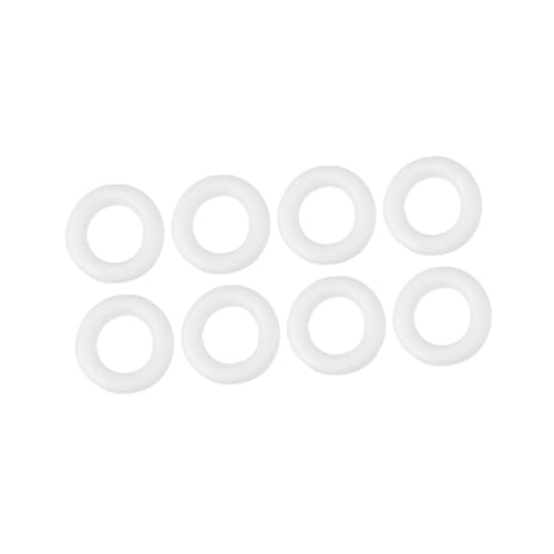 DIYEAH 10 Stück DIY Styropor Ringe Bastelkreise für Weihnachtsdeko Kinderhandwerk Kindergartenfest Kreative Schaumringe zum Bemalen und Dekorieren von DIYEAH