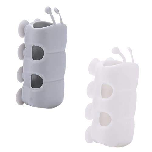 DIYEAH 10 Stück Duschhalterung Mit Saugnapf Duschhalter Saug Duschhalter Duschkopfhalter Duschschlauch Saughalterung Duschkopfsockel Duschkopf Befestigungssockel Weichgummi Weiß von DIYEAH