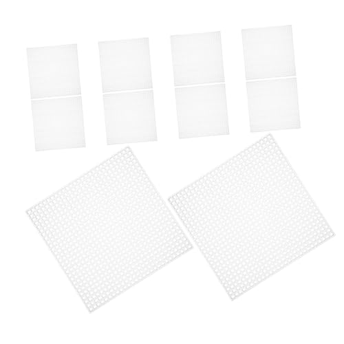 DIYEAH 10 Stück Kunststoff Mesh Blätter Robuste Bastel Materialien für Stickereien Häkelprojekte und DIY Kreationen mit Gitterdesign von DIYEAH