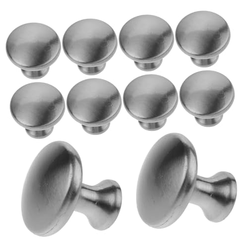 DIYEAH 10 Stück Möbelgriffe aus Nickel Gebürstet Dekorative Schrankknöpfe mit Einloch Design Vielseitig für Küchenschränke und Möbel Geeignet Einfache Montage Moderner Stil von DIYEAH