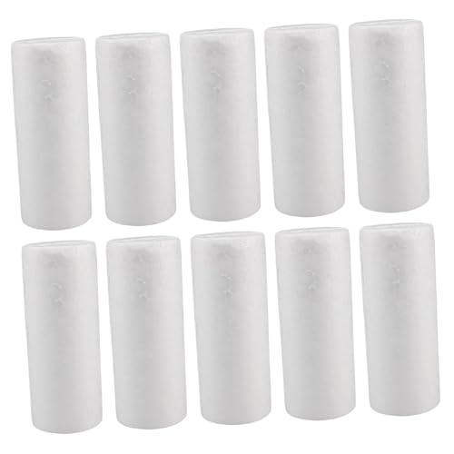 DIYEAH 10 Stück Schaumstoff Zylindrisch Dekoration Kleine Styroporröhre Weihnachten Innenbereich Bastelprodukt Zylinder Ornamentform Blumenschaum Rund Blumenschaum Girlande von DIYEAH