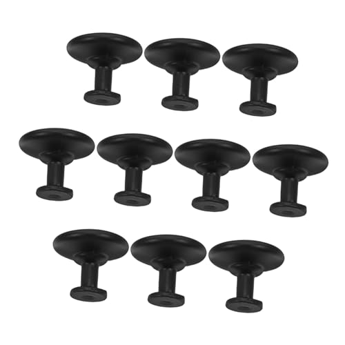 DIYEAH 10 Stück Schwarzer Einzelner Lochgriff Schrankgriffe Black Handles Möbelgriffe Für Kommode Küchenschrank -hardware Einloch-garderobengriff Griffe Für Kommoden Aluminium von DIYEAH