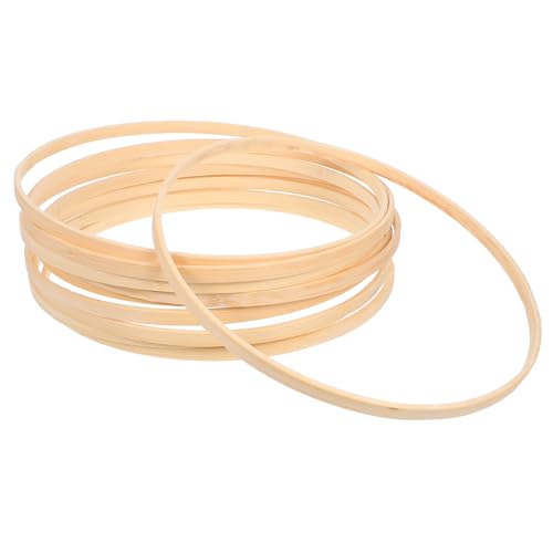 DIYEAH 10 Stück Teiliges Bambus-Wreath-Form Leichtes Nachhaltiges Bastelmaterial für DIY Blumenkranz Makramee Vielseitige Dekoration für Handwerkskunst von DIYEAH