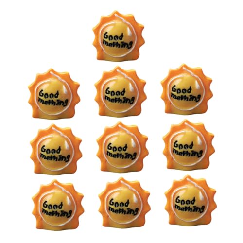 DIYEAH 10 Stück Teiliges Miniatur Sonnenfiguren für Puppenhaus Resin Dekoration für Strand Topper DIY Mikro Landschafts Dekoration Langlebig und Lebensecht von DIYEAH