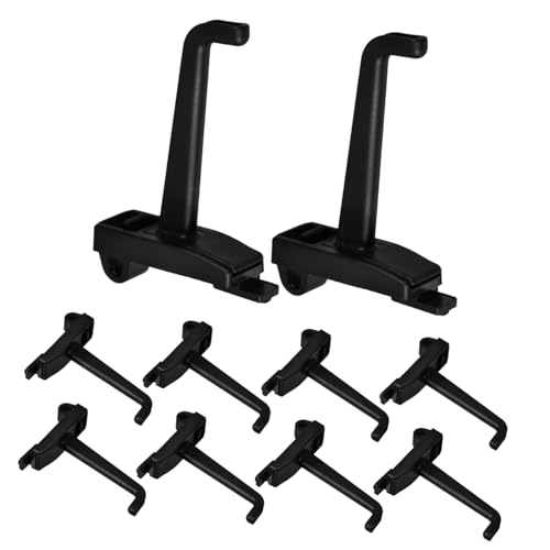 DIYEAH 10 Stück Teiliges Pegboard Haken aus Stabilem Schwarzem Abs Kunststoff Vielseitige Aufhängung für Werkzeuge Handtücher und Kleidung Einfach zu Montieren für Garage Werkstatt und von DIYEAH