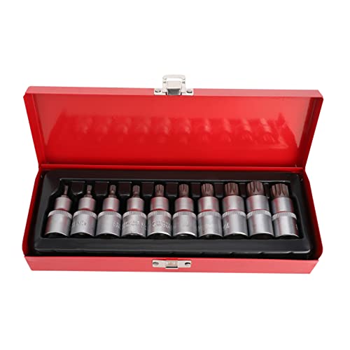 DIYEAH 10 Stück Teiliges Pneumatisches Steckdosen Set Vanadium Stahl Metrische Triple Square Stecknüsse für Autos und Maschinen Hohe und Präzise Größenangaben von DIYEAH