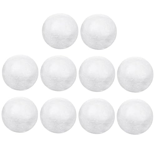 DIYEAH 10 Stück Teiliges Styroporkugeln für DIY Basteln Glatte Oberfläche zum Bemalen Vielseitige Dekoration für Party Weihnachtsbaum und Kinderhandwerk von DIYEAH