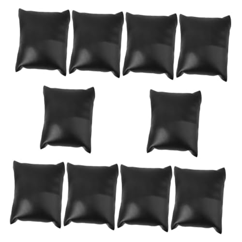 DIYEAH 10 Stück Teiliges Uhrenkissen Schwarz PU Vielseitige Stabile Uhren und Schmuck Display Kissen Atmungsaktiv Bequem und Schützend Design für Sicheren Halt und Praktische Nutzung von DIYEAH