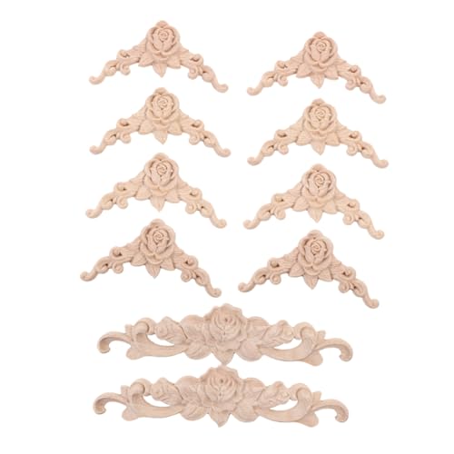 DIYEAH 10 Stück Teiliges Unbemalte Holzapplikationen für Möbel Ecken Robuste Ornamente mit Europäischem Design Schnitzartige Eckverzierung zum Selbstgestalten für Schrank Spiegel Bett DIYEAH 10 Stück Teiliges Unbemalte Holzapplikationen für Möbel Ecken Robuste Ornamente mit Europäischem Design Schnitzartige Eckverzierung zum Selbstgestalten für Schrank Spiegel Bett von DIYEAH
