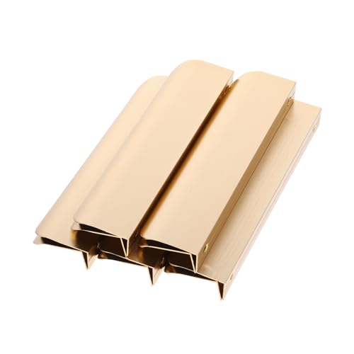DIYEAH 10 Stück Teiliges Verdeckte Schubladengriffe aus Aluminiumlegierung Goldfarbene Kanten griffe für Küchenschränke und Kleiderschränke Schlankes Minimalistisches Design Einfache von DIYEAH