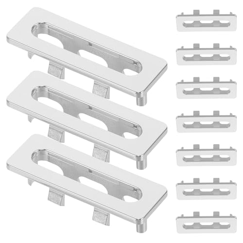 DIYEAH 10 Stück Überlaufring für Badezimmerwaschbecken – rechteckiger Überlaufring für Badezimmerwaschbecken – Einsatz für die Abflussöffnung des Waschbeckens für Waschtisch und Küche von DIYEAH