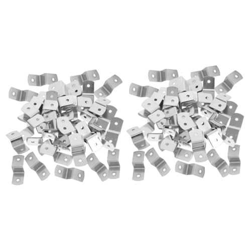 DIYEAH 100 Stck. Z Form Bilderrahmen Clips für Tischplatten Stabile Befestigungsclips für Kunstwerke zum von Fotobildern und Möbeln von DIYEAH