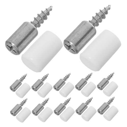 DIYEAH 100 Stück Bücherregal Support Pin Regalstützen für Buchregalstiftkappen Selbstschützende Regalschrauben dübelstift Regalstifte regalbodenträger shelf support peg Eisen Weiß von DIYEAH