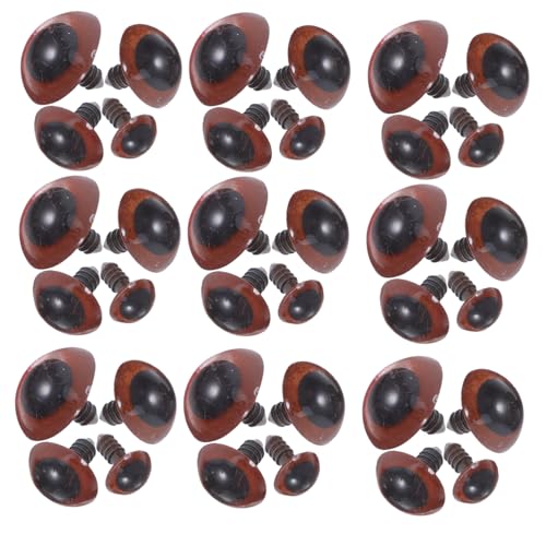DIYEAH 100 Stück Teiliges Braune Sicherheitsaugen aus Kunststoff mit Unterlegscheiben für DIY Häkeltiere und Stofftiere Realistische Plüschtieraugen Verschiedenen Langlebig und DIYEAH 100 Stück Teiliges Braune Sicherheitsaugen aus Kunststoff mit Unterlegscheiben für DIY Häkeltiere und Stofftiere Realistische Plüschtieraugen Verschiedenen Langlebig und von DIYEAH